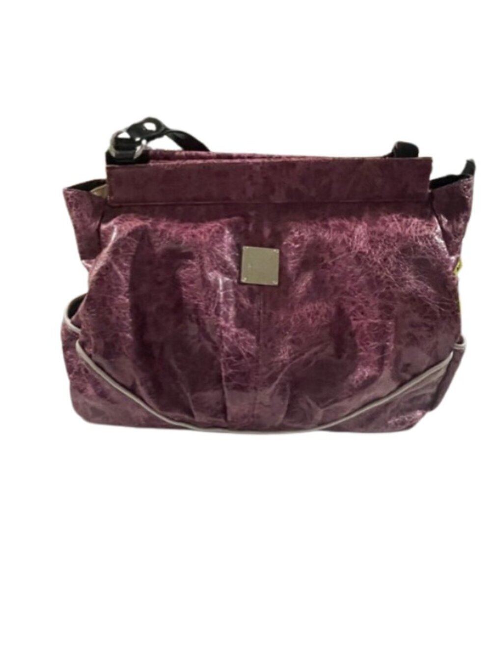 Miche "Robie" Prima shell featuring a glossy, textured purple faux leather